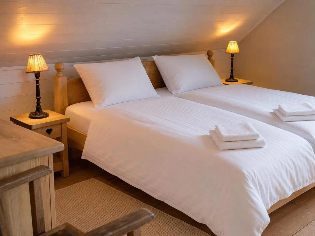 Schlafzimmer im Obergeschoss 1 · Ferienhaus Alte Provinz