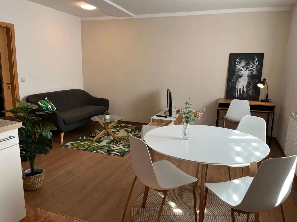 Wohn- und Essbereich · Der grüne Fürst · Appartement 2