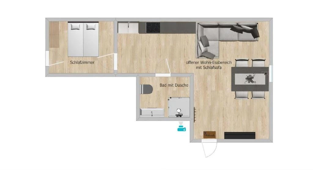 Grundriss · Der grüne Fürst · Ferienwohnung 1