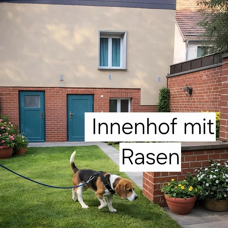 Innenhof mit Rasen · Der grüne Fürst · Ferienwohnung 2